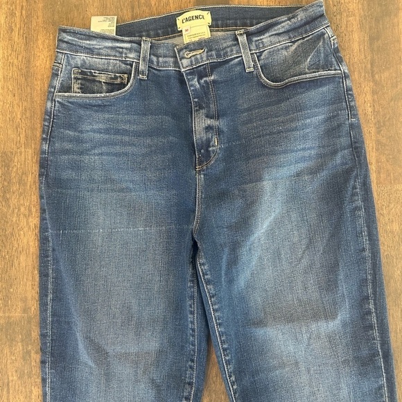 Brand New L'agence Sada High Rise Cropped Slim Laredo Jeans Size 30 - Picture 6 of 8